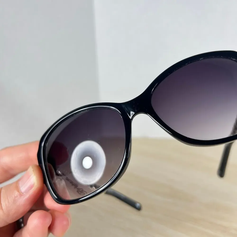 Brighton A12393-125 Fortino Sunglasses Black Silver Chain Link 56-15